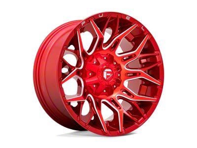 Fuel Wheels Twitch Candy Red Milled 5-Lug Wheel; 20x10; -18mm Offset (09-18 RAM 1500)
