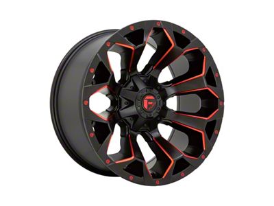 Fuel Wheels Assault Matte Black Red Milled 8-Lug Wheel; 20x9; 1mm Offset (10-18 RAM 2500)