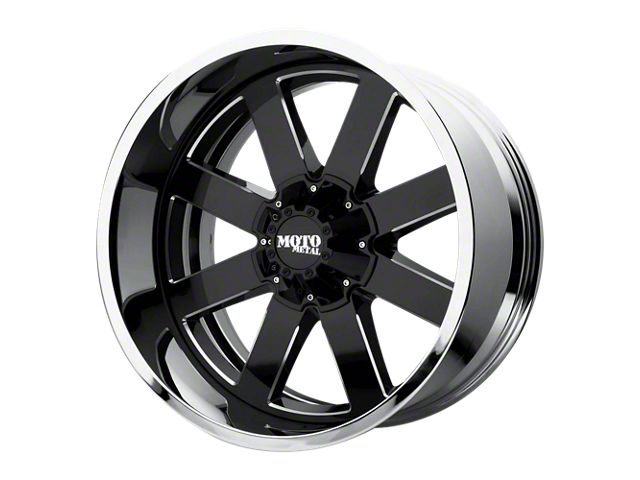 Fuel Wheels Contra Gloss Black Milled 8-Lug Wheel; 24x12; -44mm Offset (10-18 RAM 2500)