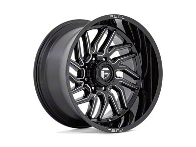 Fuel Wheels Hurricane Gloss Black Milled 8-Lug Wheel; 20x9; 1mm Offset (10-18 RAM 2500)