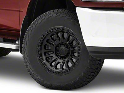 Fuel Wheels Rincon Matte Black with Gloss Black Lip 8-Lug Wheel; 18x9; 1mm Offset (10-18 RAM 2500)