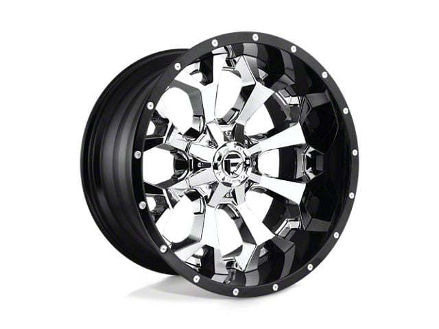 Fuel Wheels Assault Chrome with Gloss Black Lip 8-Lug Wheel; 20x10; -18mm Offset (10-18 RAM 3500 SRW)