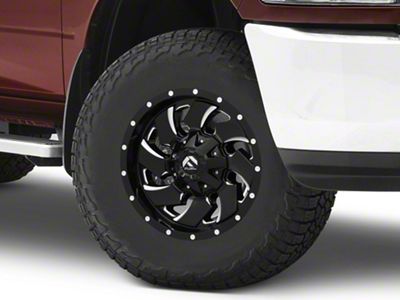 Fuel Wheels Cleaver Gloss Black Milled 8-Lug Wheel; 17x9; 1mm Offset (10-18 RAM 3500 SRW)