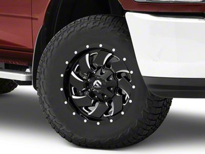 Fuel Wheels Cleaver Gloss Black Milled 8-Lug Wheel; 18x9; -12mm Offset (10-18 RAM 3500 SRW)
