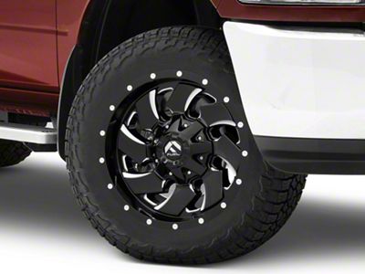 Fuel Wheels Cleaver Gloss Black Milled 8-Lug Wheel; 20x12; -44mm Offset (10-18 RAM 3500 SRW)