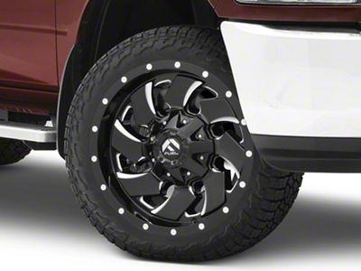 Fuel Wheels Cleaver Gloss Black Milled 8-Lug Wheel; 22x10; -18mm Offset (10-18 RAM 3500 SRW)