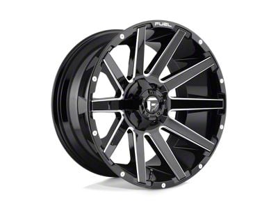Fuel Wheels Contra Gloss Black Milled 8-Lug Wheel; 20x10; -18mm Offset (10-18 RAM 3500 SRW)