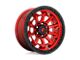 Fuel Wheels Covert Candy Red with Black Bead Ring 8-Lug Wheel; 17x9; 1mm Offset (10-18 RAM 3500 SRW)