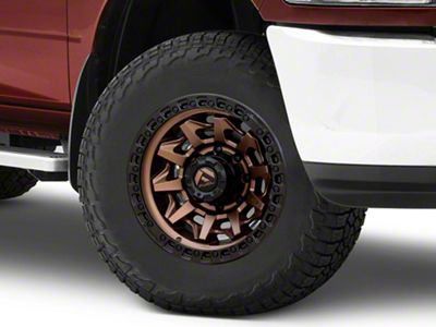 Fuel Wheels Covert Matte Bronze with Black Bead Ring 8-Lug Wheel; 18x9; 1mm Offset (10-18 RAM 3500 SRW)