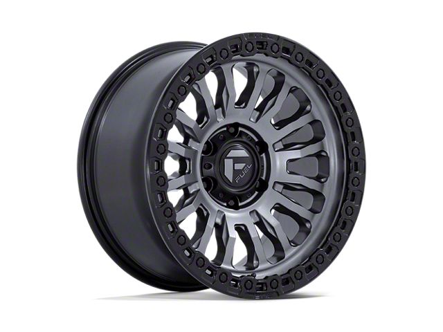 Fuel Wheels Covert Matte Gunmetal with Black Bead Ring 8-Lug Wheel; 20x9; 1mm Offset (10-18 RAM 3500 SRW)