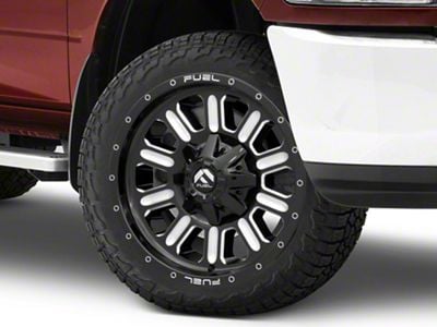 Fuel Wheels Hammer Gloss Black Milled 8-Lug Wheel; 22x10; -18mm Offset (10-18 RAM 3500 SRW)