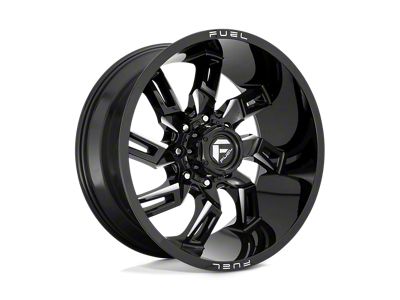 Fuel Wheels Lockdown Gloss Black Milled 8-Lug Wheel; 20x10; -18mm Offset (10-18 RAM 3500 SRW)