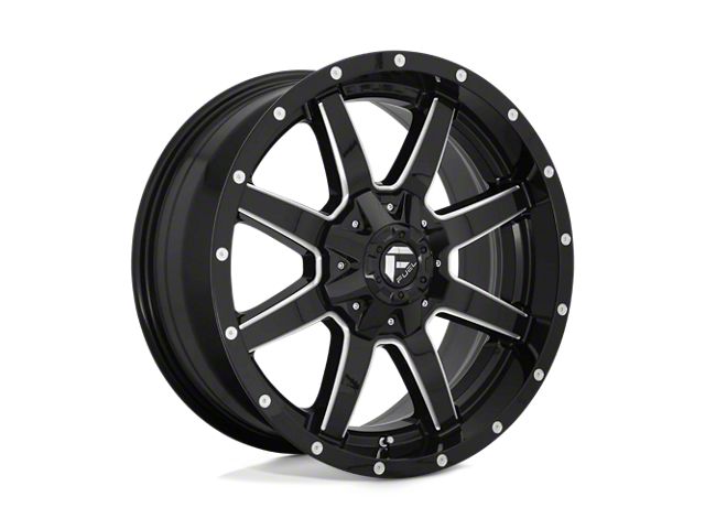 Fuel Wheels Maverick Gloss Black Milled 8-Lug Wheel; 22x10; -24mm Offset (10-18 RAM 3500 SRW)