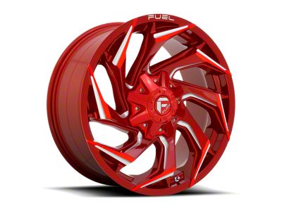 Fuel Wheels Reaction Candy Red Milled 8-Lug Wheel; 20x9; 20mm Offset (10-18 RAM 3500 SRW)