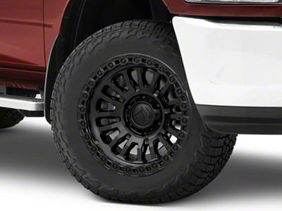 Fuel Wheels Rincon Matte Black with Gloss Black Lip 8-Lug Wheel; 20x9; 20mm Offset (10-18 RAM 3500 SRW)