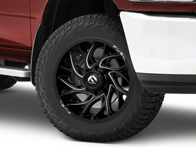 Fuel Wheels Runner Gloss Black Milled 8-Lug Wheel; 20x9; 1mm Offset (10-18 RAM 3500 SRW)
