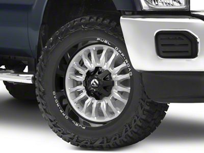 Fuel Wheels Arc Silver Brushed Face with Milled Black Lip 8-Lug Wheel; 20x10; -18mm Offset (11-16 F-250 Super Duty)