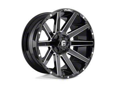 Fuel Wheels Contra Gloss Black Milled 8-Lug Wheel; 22x10; -18mm Offset (11-16 F-250 Super Duty)