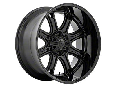 Fuel Wheels Darkstar Matte Black with Gloss Black Lip 8-Lug Wheel; 20x9; 1mm Offset (11-16 F-250 Super Duty)