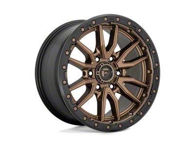 Fuel Wheels Rebel Matte Bronze with Black Bead Ring 8-Lug Wheel; 22x12; -44mm Offset (11-16 F-250 Super Duty)