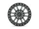 Fuel Wheels Rebel Matte Gunmetal with Black Bead Ring 8-Lug Wheel; 22x12; -44mm Offset (11-16 F-250 Super Duty)