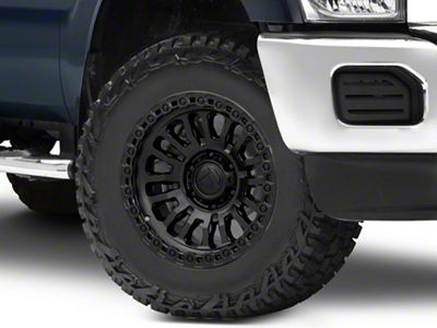 Fuel Wheels Rincon Matte Black with Gloss Black Lip 8-Lug Wheel; 18x9; -12mm Offset (11-16 F-250 Super Duty)