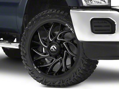 Fuel Wheels Runner Gloss Black Milled 8-Lug Wheel; 22x10; -18mm Offset (11-16 F-250 Super Duty)