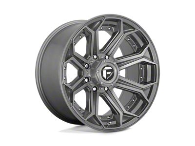 Fuel Wheels Siege Brushed Gunmetal with Tinted Clear 8-Lug Wheel; 20x10; -18mm Offset (11-16 F-250 Super Duty)