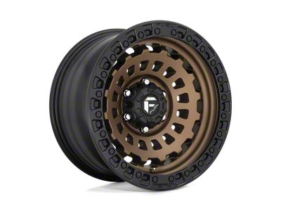 Fuel Wheels Zephyr Matte Bronze with Black Bead Ring 8-Lug Wheel; 17x9; -12mm Offset (11-16 F-250 Super Duty)