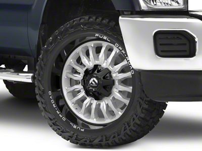 Fuel Wheels Arc Silver Brushed Face with Milled Black Lip 8-Lug Wheel; 22x12; -44mm Offset (11-16 F-350 Super Duty SRW)