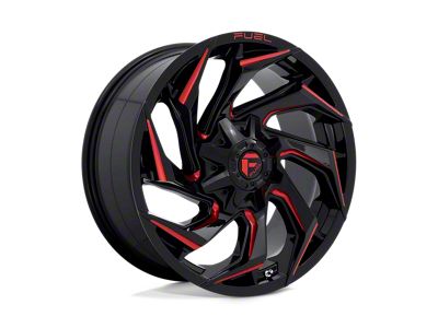 Fuel Wheels Reaction Gloss Black Milled with Red Tint 8-Lug Wheel; 20x9; 20mm Offset (11-16 F-350 Super Duty SRW)