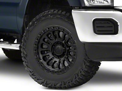 Fuel Wheels Rincon Matte Black with Gloss Black Lip 8-Lug Wheel; 18x9; -12mm Offset (11-16 F-350 Super Duty SRW)