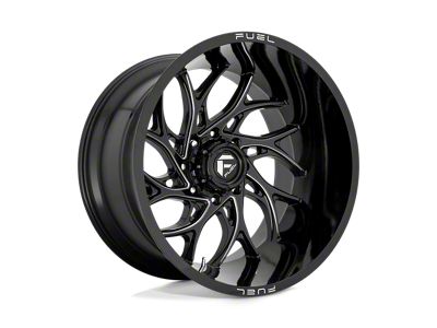 Fuel Wheels Runner Gloss Black Milled 8-Lug Wheel; 24x14; -75mm Offset (11-16 F-350 Super Duty SRW)