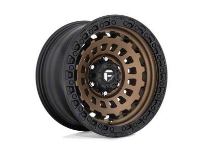Fuel Wheels Zephyr Matte Bronze with Black Bead Ring 8-Lug Wheel; 17x9; 1mm Offset (11-16 F-350 Super Duty SRW)