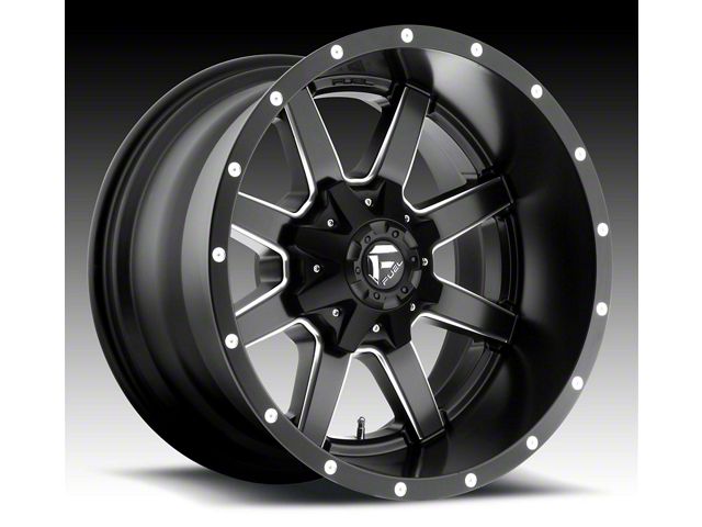 Fuel Wheels Maverick Matte Black Milled 8-Lug Wheel; 22x12; -44mm Offset (11-14 Sierra 2500 HD)