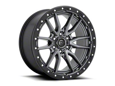 Fuel Wheels Rebel Matte Gunmetal with Black Ring 8-Lug Wheel; 20x10; -18mm Offset (11-14 Sierra 2500 HD)