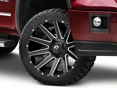 Fuel Wheels Contra Gloss Black Milled 6-Lug Wheel; 24x12; -44mm Offset (14-18 Sierra 1500)