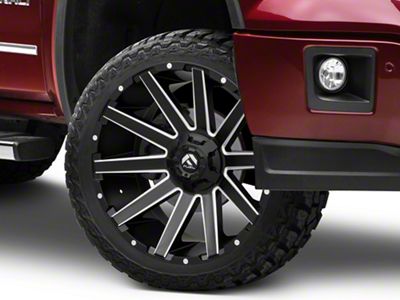 Fuel Wheels Contra Matte Black Milled 6-Lug Wheel; 22x12; -43mm Offset (14-18 Sierra 1500)