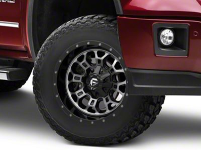 Fuel Wheels Crush Gloss Machined Double Dark Tint 6-Lug Wheel; 17x9; -12mm Offset (14-18 Sierra 1500)