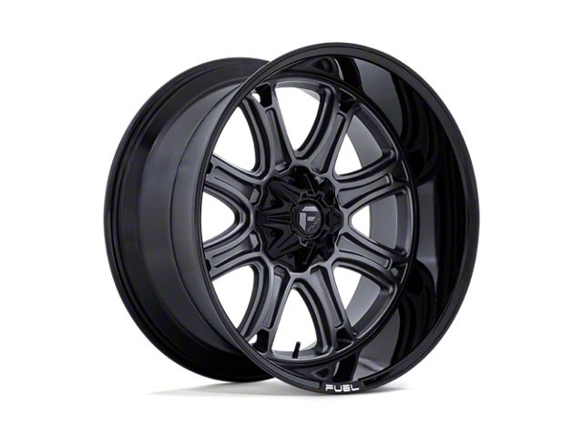 Fuel Wheels Darkstar Matte Gunmetal with Black Lip 6-Lug Wheel; 20x9; 1mm Offset (14-18 Sierra 1500)