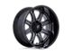 Fuel Wheels Darkstar Matte Gunmetal with Black Lip 6-Lug Wheel; 20x9; 1mm Offset (14-18 Sierra 1500)