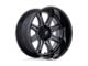 Fuel Wheels Darkstar Matte Gunmetal with Black Lip 6-Lug Wheel; 22x10; -18mm Offset (14-18 Sierra 1500)