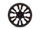 Fuel Wheels Flame Gloss Black Milled with Candy Red 6-Lug Wheel; 22x12; -44mm Offset (14-18 Sierra 1500)