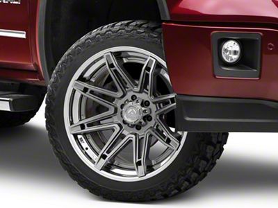 Fuel Wheels Fusion Forged Brawl Platinum with Chrome Lip 6-Lug Wheel; 22x12; -44mm Offset (14-18 Sierra 1500)