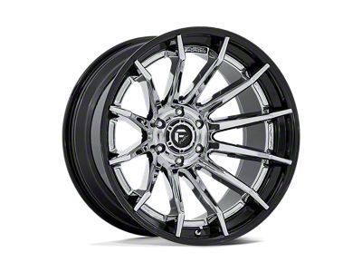 Fuel Wheels Fusion Forged Burn Chrome with Gloss Black Lip 6-Lug Wheel; 24x12; -44mm Offset (14-18 Sierra 1500)
