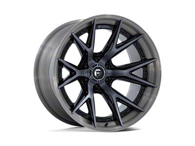 Fuel Wheels Fusion Forged Catalyst Gloss Black Brushed Dark Tinted Clear 6-Lug Wheel; 20x10; -18mm Offset (14-18 Sierra 1500)