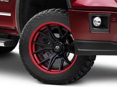 Fuel Wheels Fusion Forged Catalyst Matte Black with Candy Red Lip 6-Lug Wheel; 20x10; -18mm Offset (14-18 Sierra 1500)