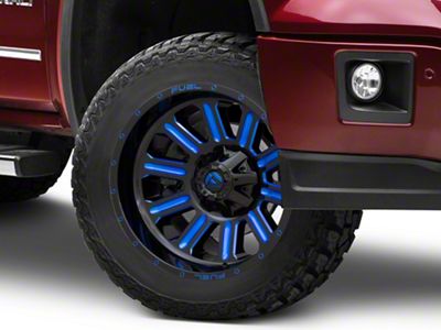 Fuel Wheels Hardline Gloss Black with Blue Tinted Clear 6-Lug Wheel; 20x10; -19mm Offset (14-18 Sierra 1500)