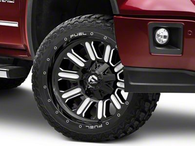 Fuel Wheels Hardline Gloss Black Milled 6-Lug Wheel; 22x12; -45mm Offset (14-18 Sierra 1500)