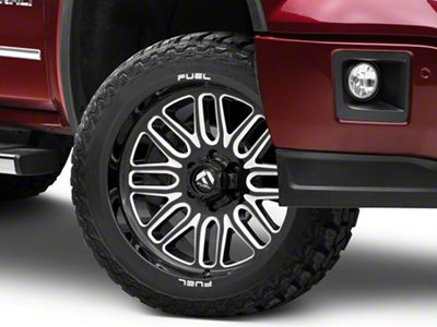 Fuel Wheels Ignite Gloss Black Milled 6-Lug Wheel; 22x10; -18mm Offset (14-18 Sierra 1500)